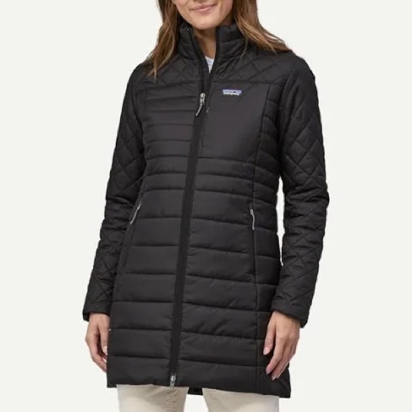 Patagonia Radalie Parka Quilted Longline Puffer Coat Jacket Black - Picture 1 of 12